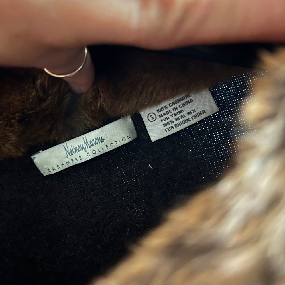100% Cashmere & Rex Rabbit Cardigan - Picture 3 of 3